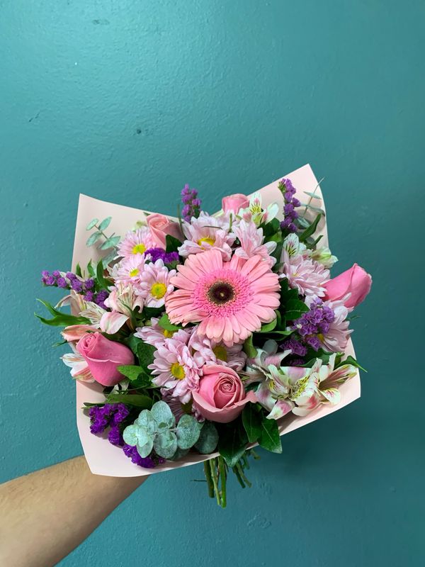 bouquet mix gerbera y rosa