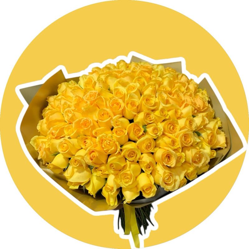 BOUQUET 100 ROSAS AMARILLAS