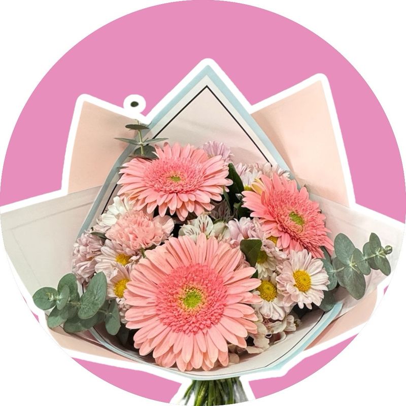 bouquet mix de gerberas rosas