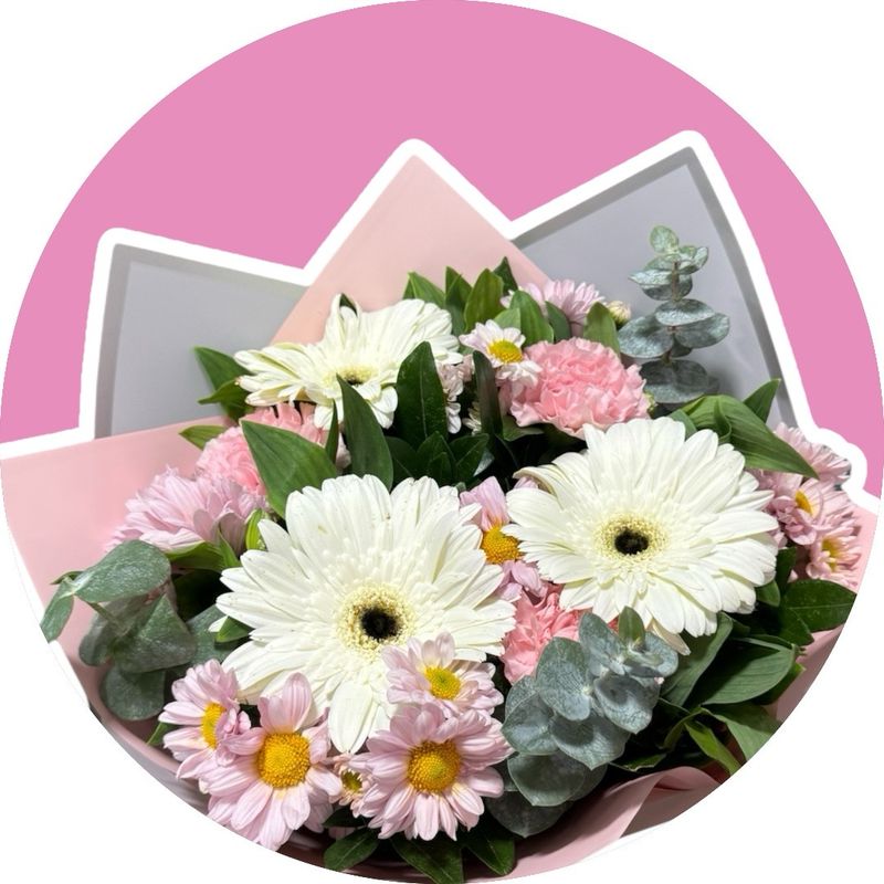 bouquet mix de gerberas blancas