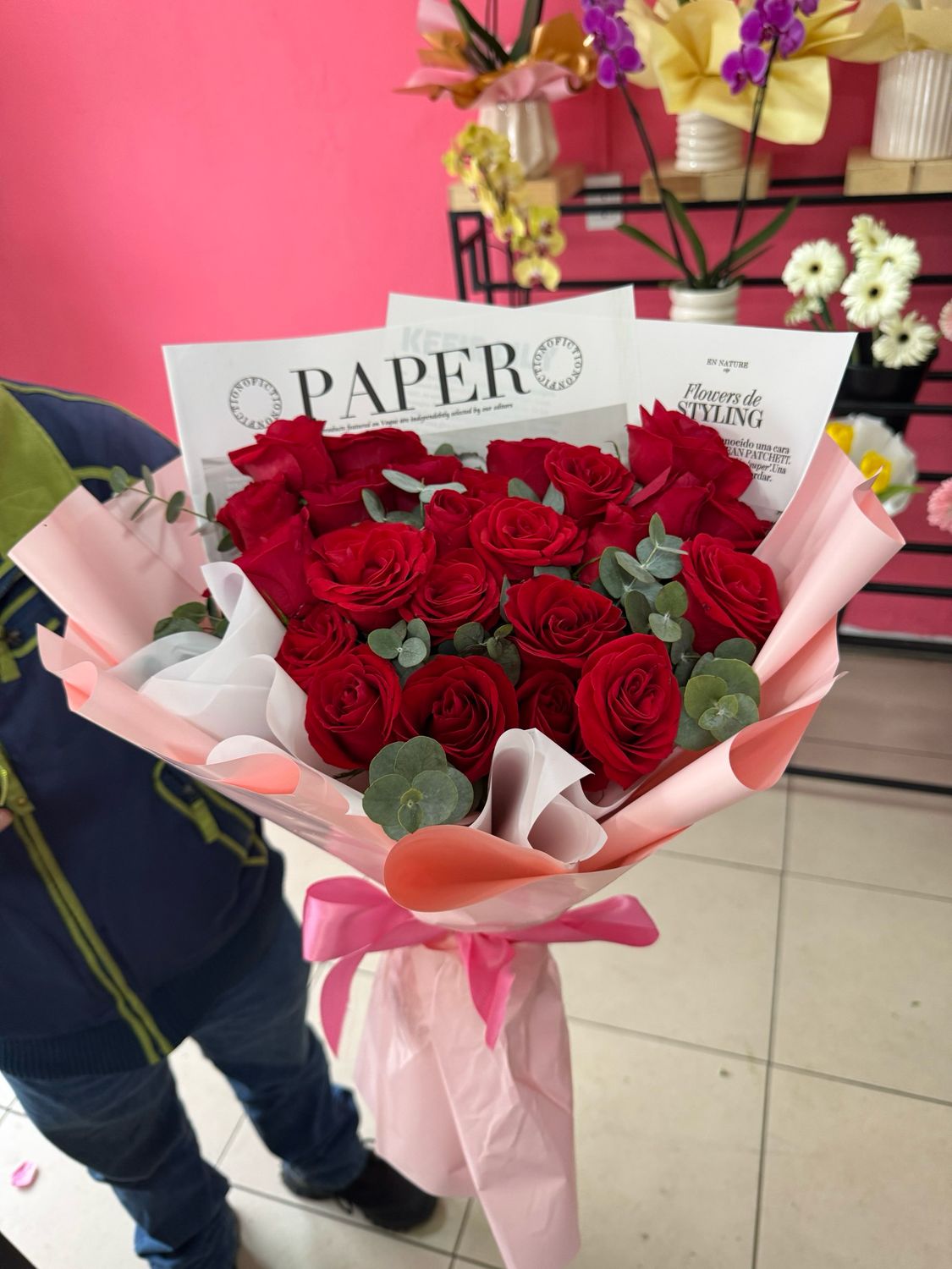 bouquet mix de rosas y girasol