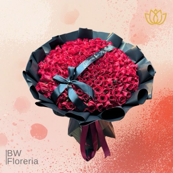 BOUQUET 200 ROSAS ROJAS