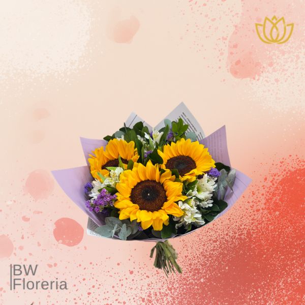 Bouquet jr tres girasoles
