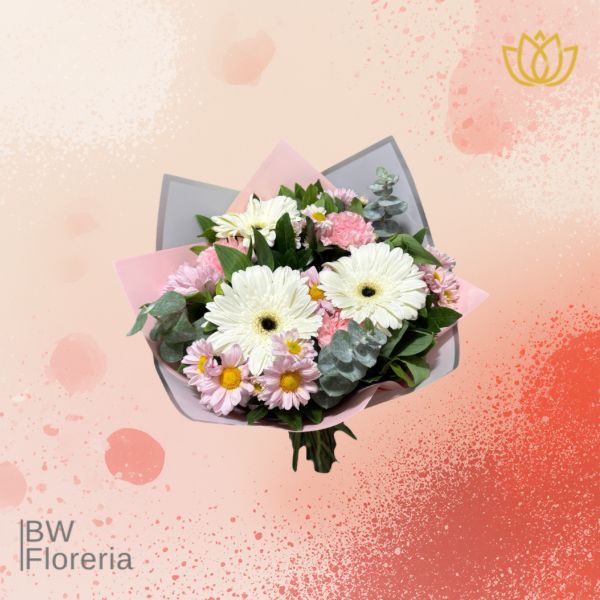 Trío de gerberas blancas 💌