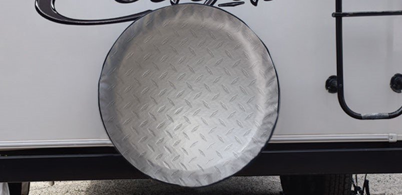 ADCO Tyre Cover - Diamond Plate  27"