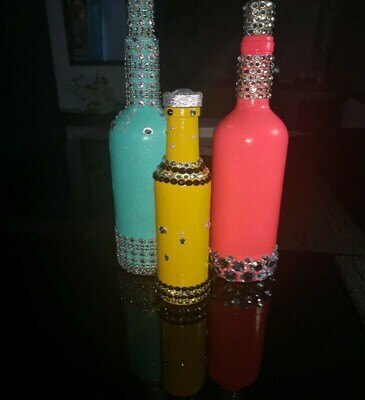 BOTELLAS 
DECORADAS X 3