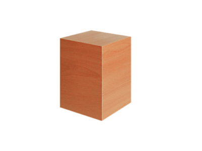 Wood Box Light Brown Urn
