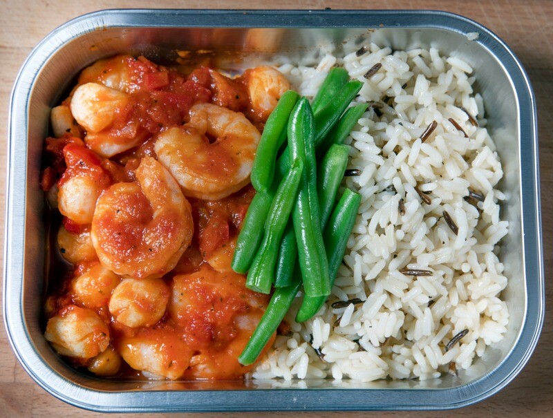Crevettes et pétoncles marinara/Scallops and shrimps marinara