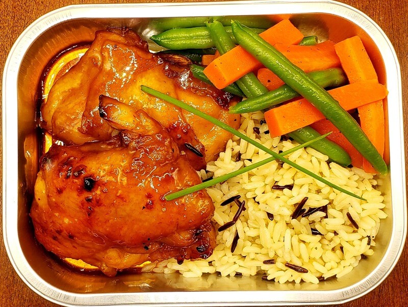 Cuisse de poulet caramélisé à l&#39;érable/Maple caramelised chicken thigh