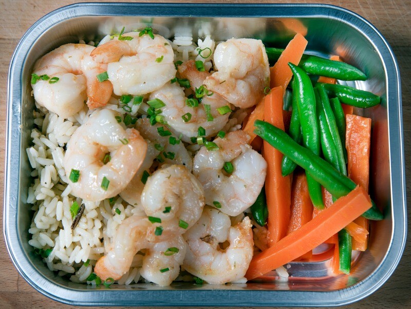 Crevettes glacées à l&#39;ail/Garlic glazed shrimps