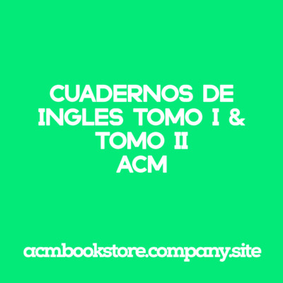 KINDERGARTEN - CUADERNOS DE INGLES ACM TOMO I &amp; TOMO II - ACM - ISBN KINDER-ING