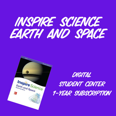 NOVENO - INSPIRE EARTH AND SPACE DIGITAL STUDENT CENTER 1-YEAR SUBSCRIPTION - MGH - 20 - ISBN 9780076883004