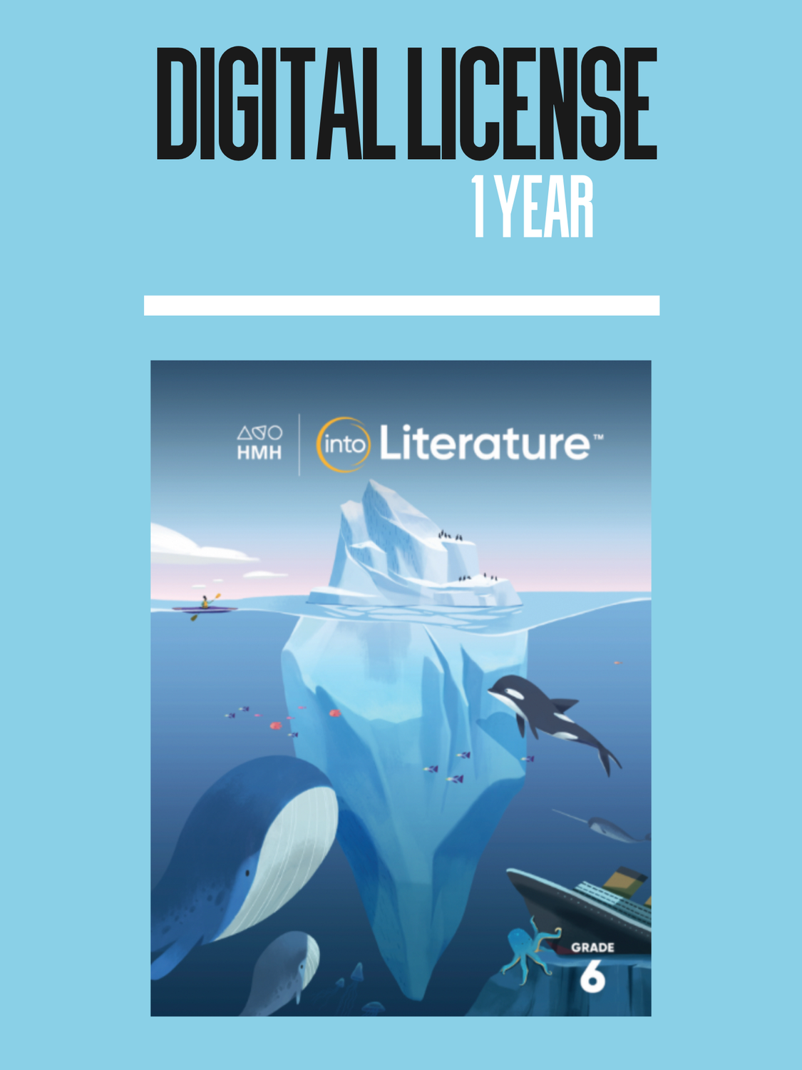 SEXTO BILINGUE - INTO LITERATURE STUDENT LICENSE DIGITAL 1-YEAR GRADES 6-8 - HMH - 25 - ISBN 9780358846338