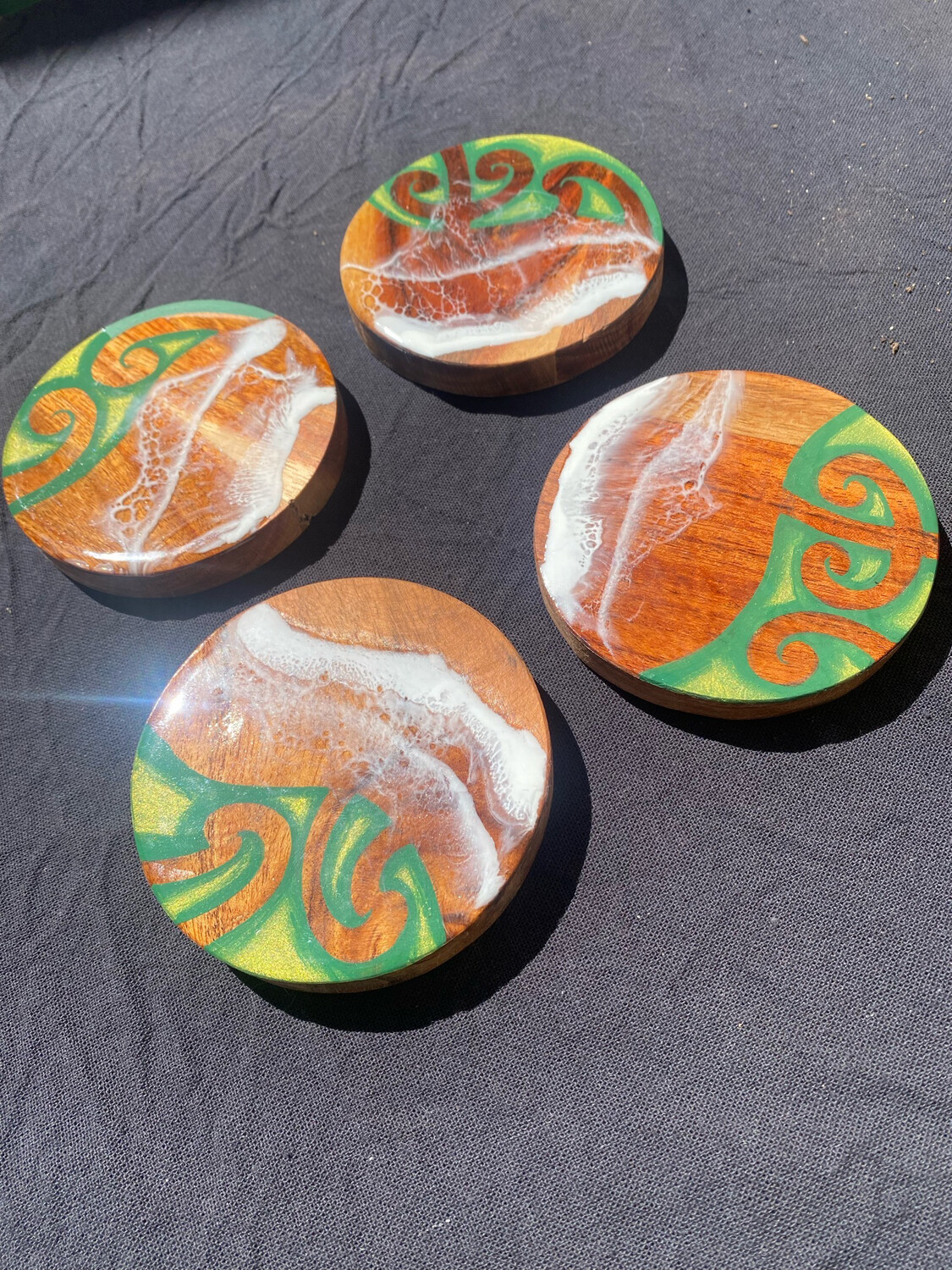 Moana (Green &amp; Gold) Coasters