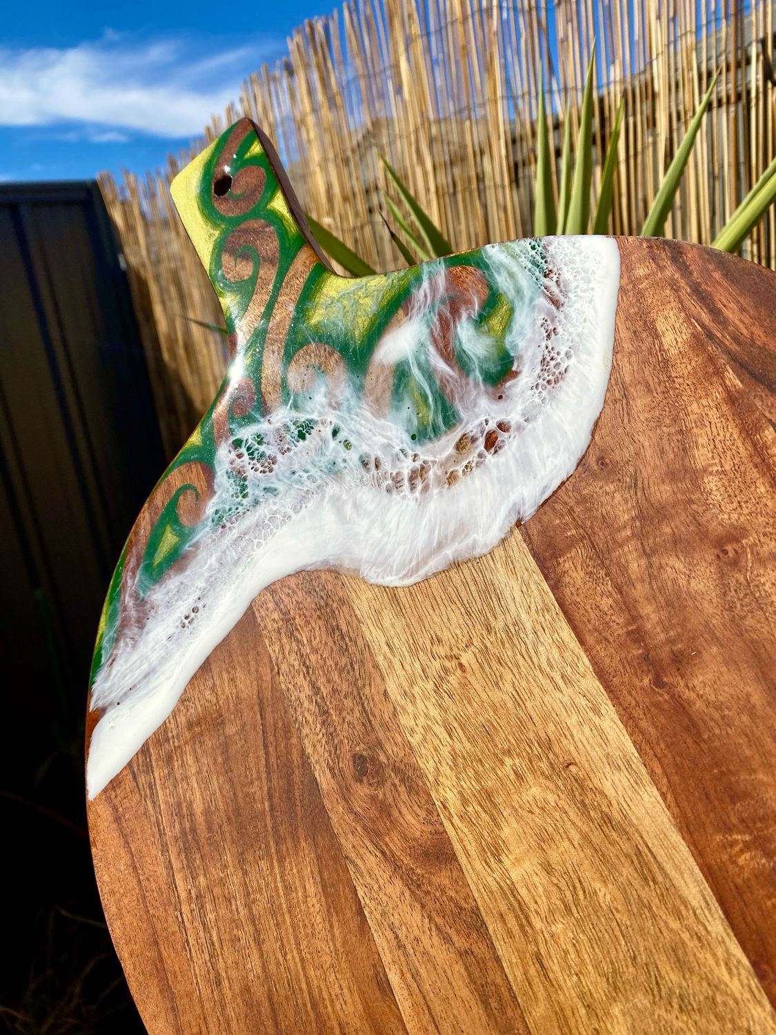 Moana (Green &amp; Gold) Small Serving Board