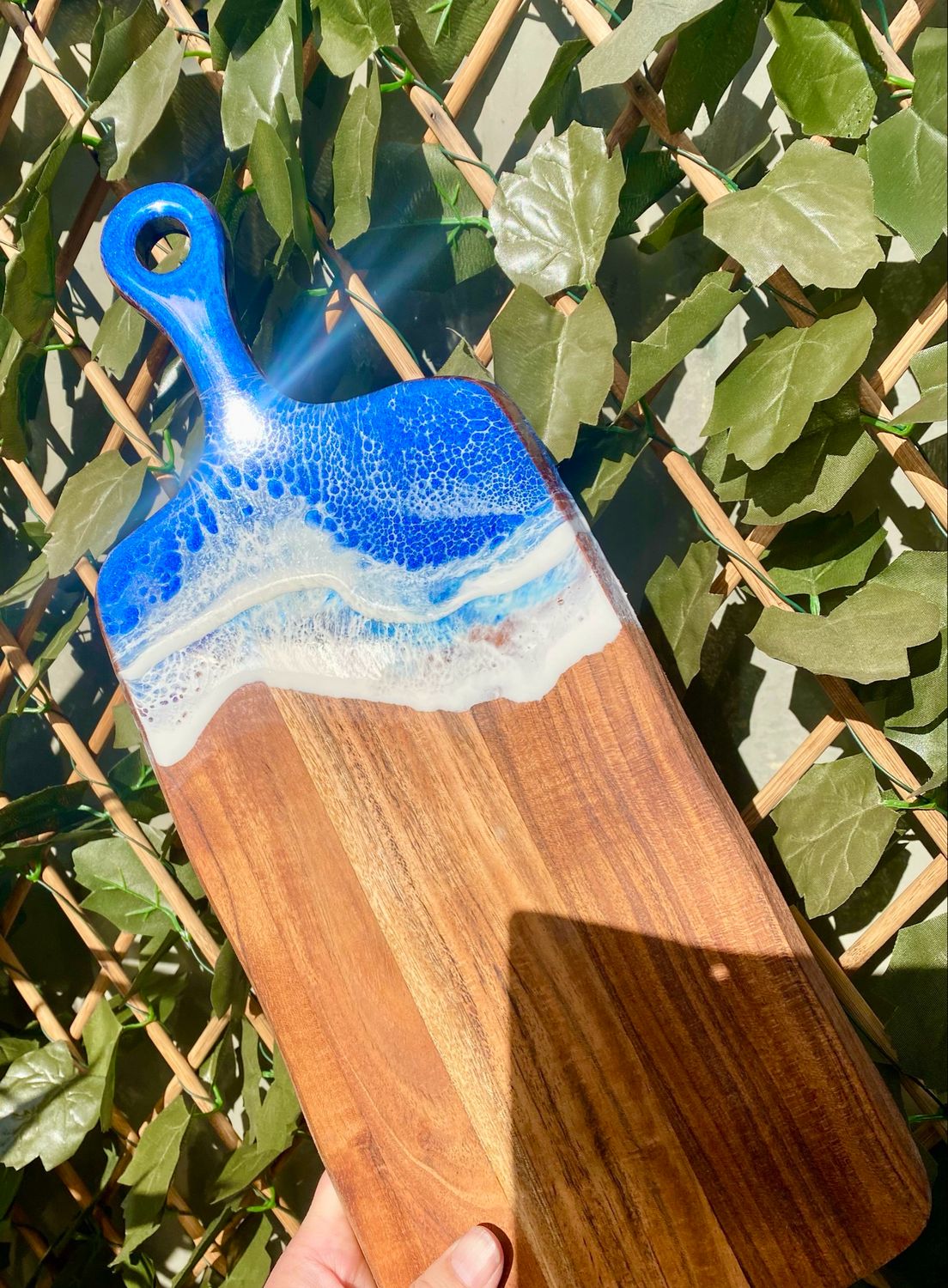 Blue Ocean Wave Serving Board