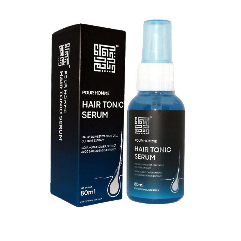 Hair Serum Tonic for Men infused with Malus Domestica Fruit Cell Culture Extract.