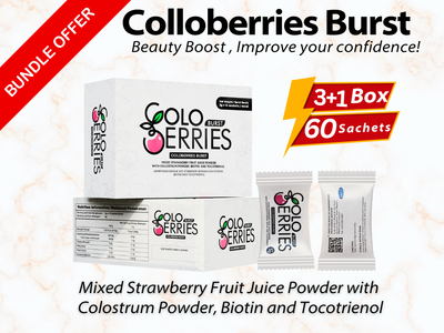 Coloberies Burst - Minuman Kesihatan &amp; Kecantikan dari dalam  [3 + 1 box / 60 sachets]