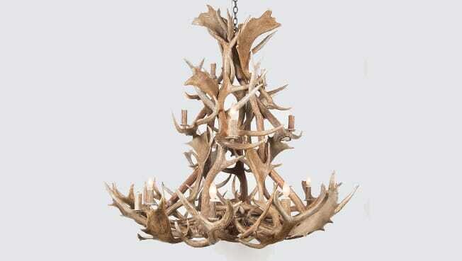 14 LT. ELK AND FALLOW DEER CHANDELIER