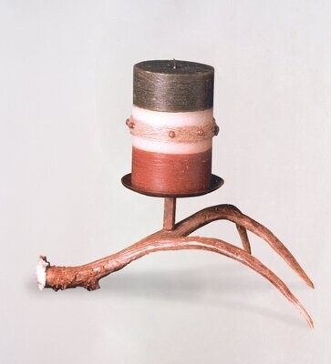 SINGLE RUSTED CUP CANDLE HOLDER
