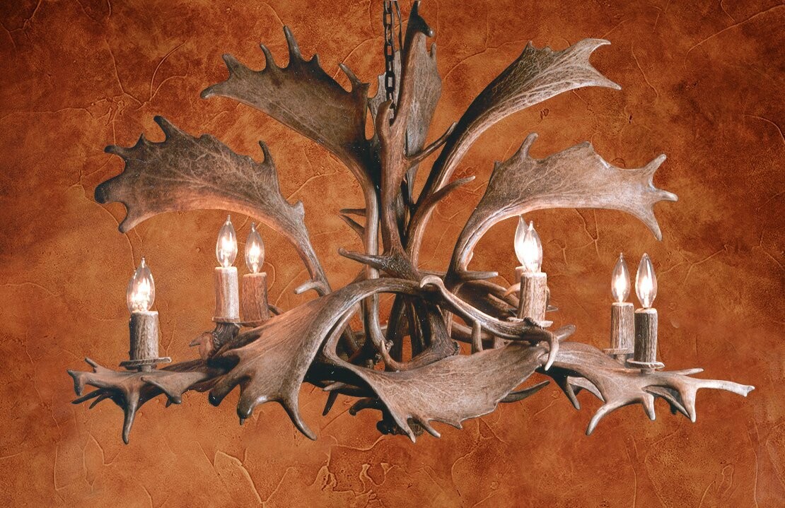 8 LT. OVAL FALLOW CHANDELIER