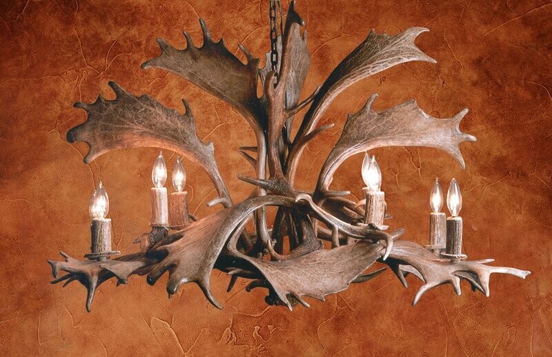 8 LT. OVAL FALLOW CHANDELIER