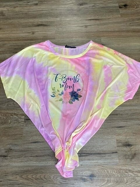 Tie Die F-Bomb Mom T shirt (2XL)
