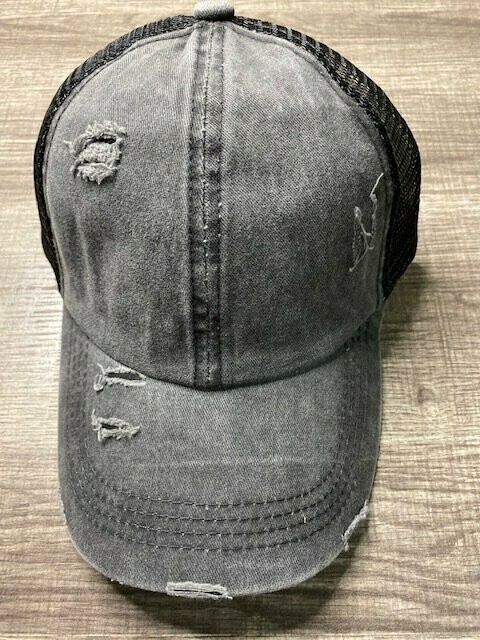 Grey Frayed Hat