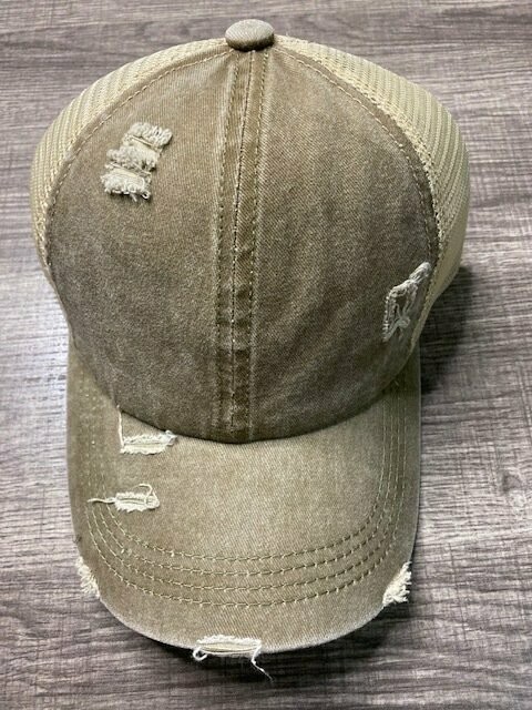 Brown Frayed Hat