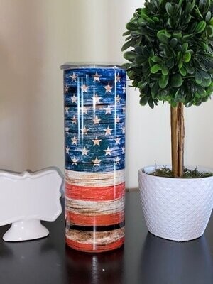 Distressed American Flag 20 OZ Tumbler