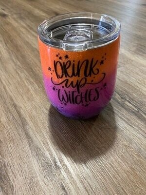 "Drink Up Witches" Halloween Wine Tumbler