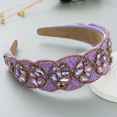 Treasure Jewels  - Tati Headband - Hot Pink , Purple