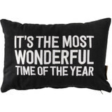Primitives By Kathy - Wonderful Time Of Year Pillow - Black And White