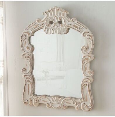 Wilco Home Royal Orleans Table Mirror White Wash
