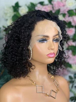 Curls Human Hair Lace Wig 14 inches