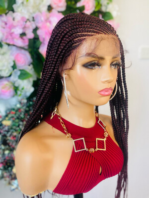 Braided Wig Maroon