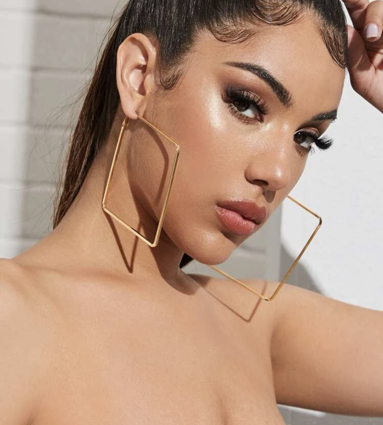 1pair Geometric Hoop Earrings