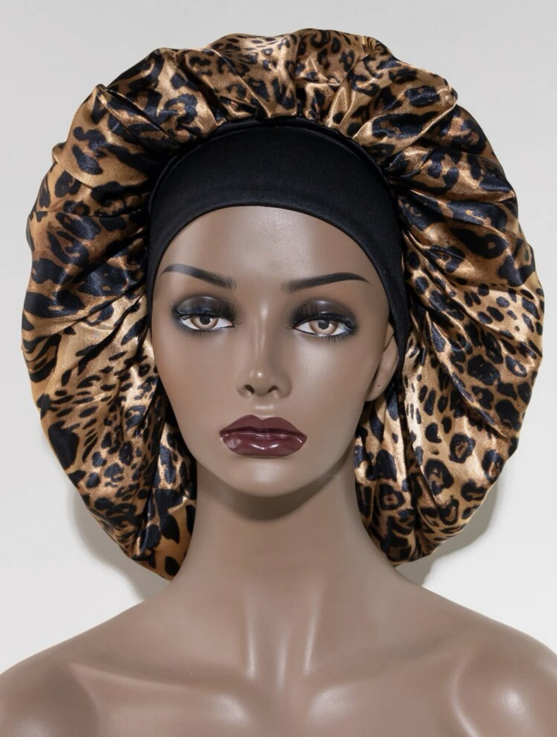 Leopard Print Hair Bonnet