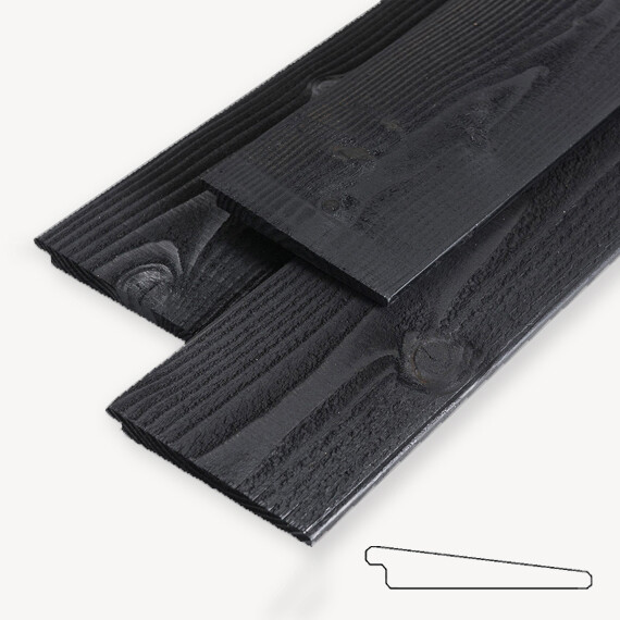 Douglas zweeds rabat 12/26 x 175mm WB Zwart