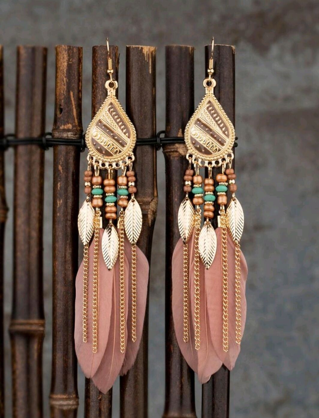 Feather tassel earrings shop