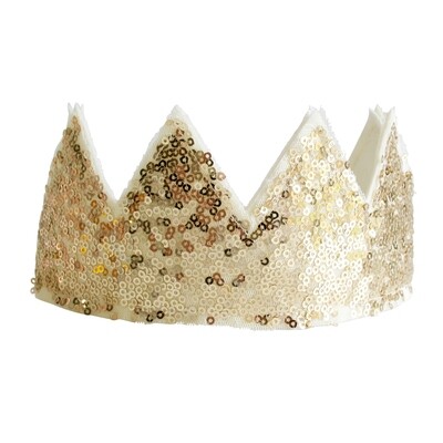 Sequin Sparkle Gold Crown