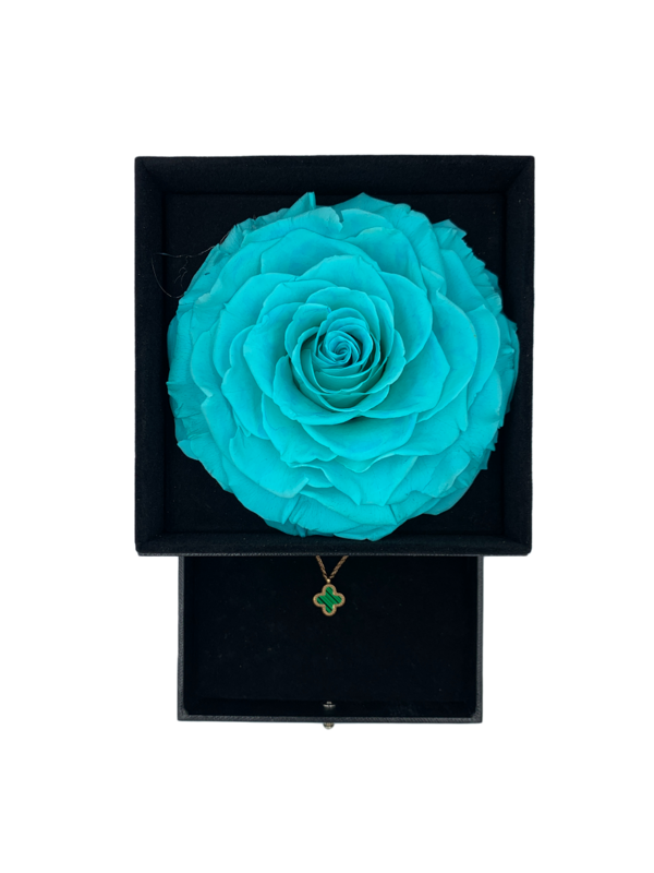 Big Real Preserved Tiffany Rose – Luxury Gift Box with Jewelry