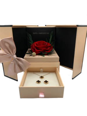 Amazing Folding Gift Box - Real Rose Preserved with Jewelry