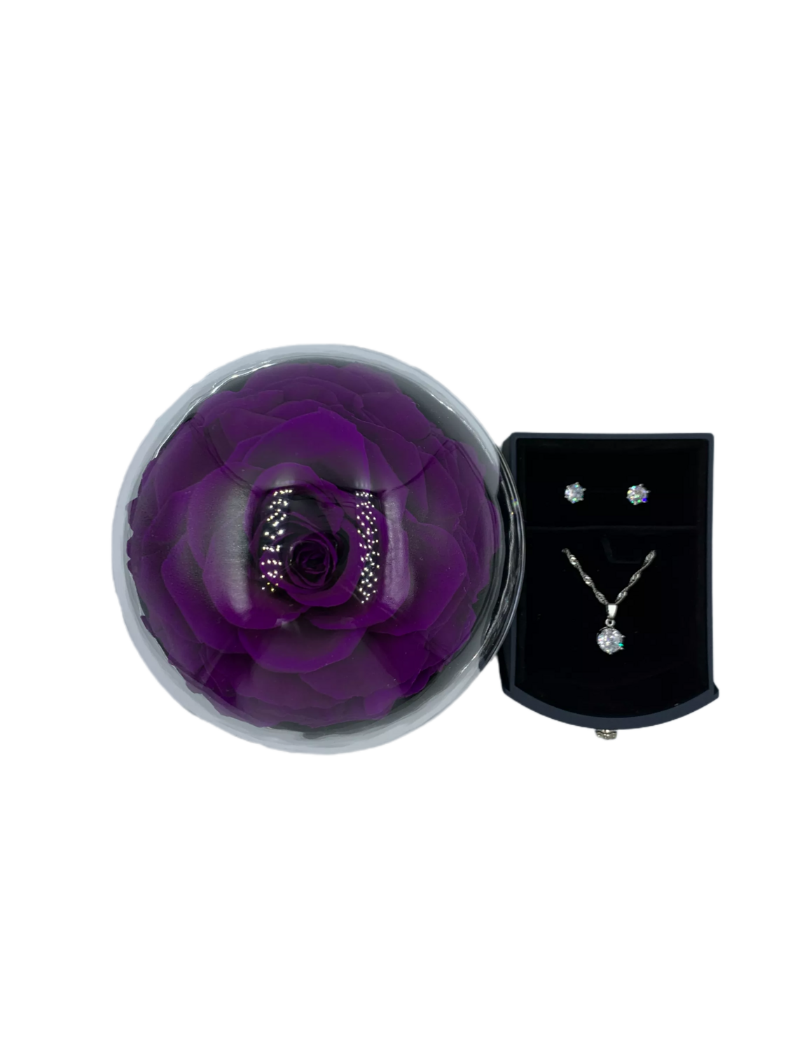Purple Preserved Rose in Cycle Gift Box