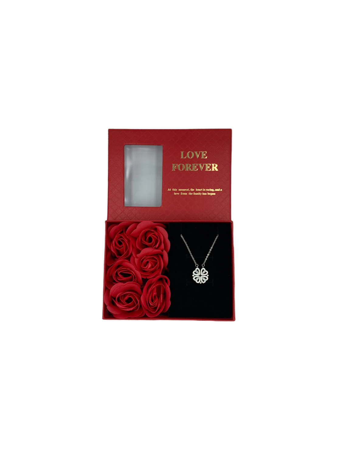 Mini Red Box with Fragrant Roses