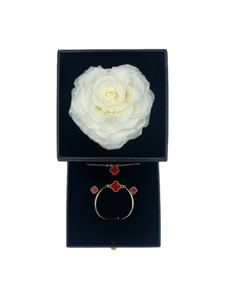 Heart-Shaped White Rose