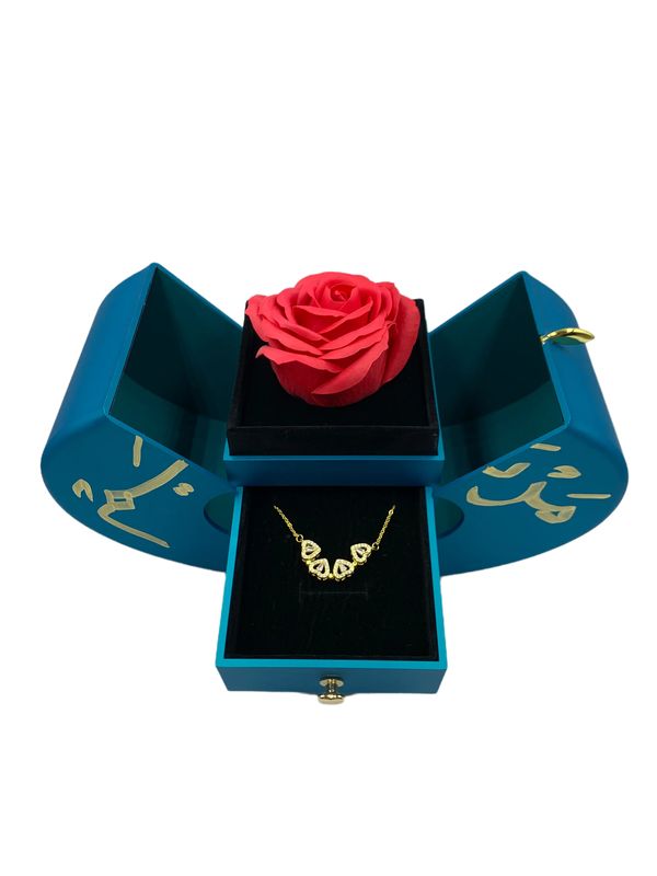 Turquoise Gift Box Heart-Shaped