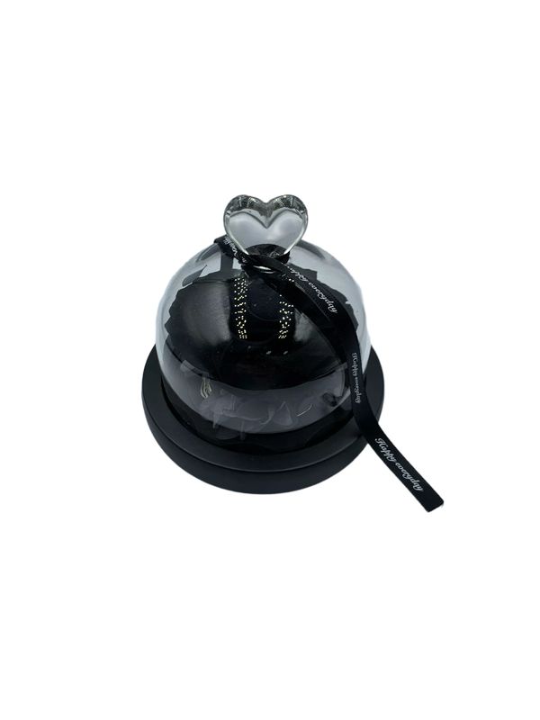 Black Rose in Glass Dome