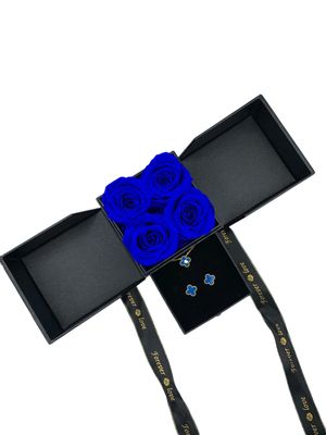 Folding Box Blue Preserved Rose