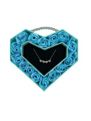 Baby Blue Heart Box Fragrant Rose | Luxury Romantic Gift